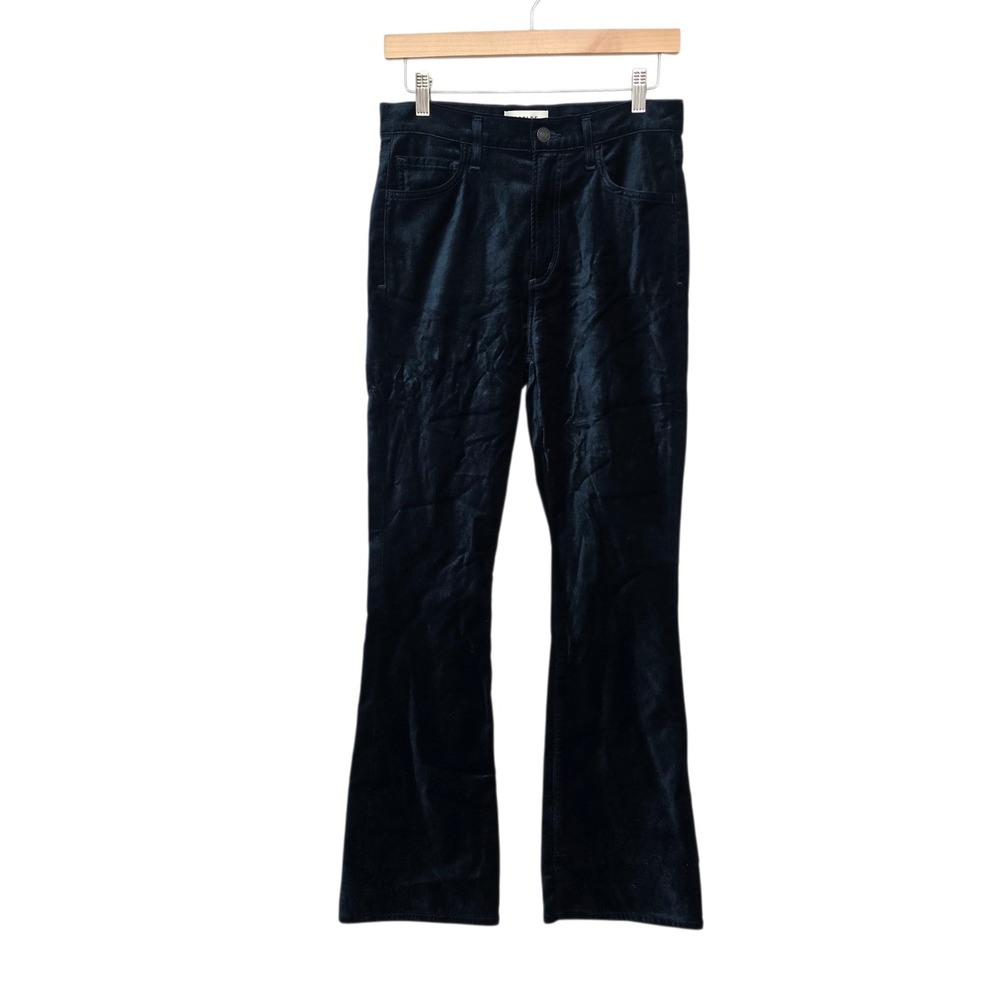 Agolde Nico Boot High Rise Velvet Jeans‎ Navy Black A134-1155 Womens 26